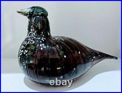 Rare Limited Edition Iittala Oiva Toikka Moss Grouse Glass Bird