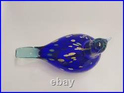 Sinikki Oiva Toikka Special Bird Design blown Glass Iittala Finland