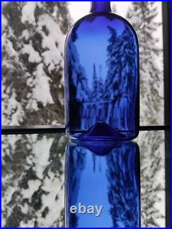 Timo Sarpaneva Bird bottle Lintupullo, great condition signed art glass Iittala