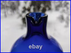 Timo Sarpaneva Bird bottle Lintupullo, great condition signed art glass Iittala