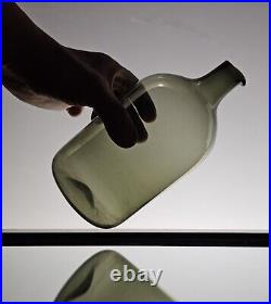 Timo Sarpaneva Iittala rare 1950s green Bird Bottle Lintupullo art glass