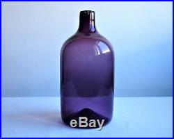 Timo Sarpaneva Purple Glass Bird Bottle, Iittala Lintupullo Amethyst Carafe