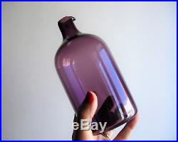 Timo Sarpaneva Purple Glass Bird Bottle, Iittala Lintupullo Amethyst Pitcher