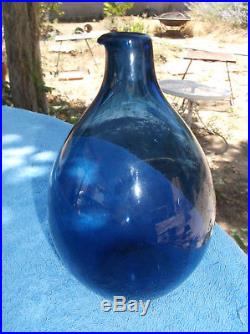 Timo Sarpaneva iittala Finland Bird Beak Vase Deep Blue Scandinavian Glass MCM