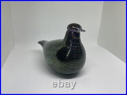 Vintage Glass Bird by Oiva Toikka, Signed Bird Nuutajarvi Northern Duck