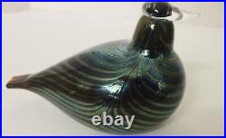 Vintage Glass Bird by Oiva Toikka, Signed Bird Nuutajarvi Northern Duck