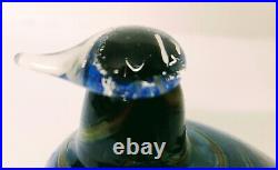 Vintage Glass Bird by Oiva Toikka, Signed Bird Nuutajarvi Northern Duck