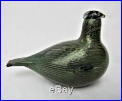 Vintage Long Tailed Duck Swirl Glass Bird Figurine Oiva Toikka Iittala FINLAND