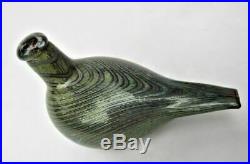 Vintage Long Tailed Duck Swirl Glass Bird Figurine Oiva Toikka Iittala FINLAND
