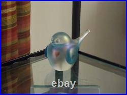 Zellique Studio Art Glass Iridescent Bird With Heart Joseph Morel 1998