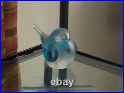 Zellique Studio Art Glass Iridescent Bird With Heart Joseph Morel 1998